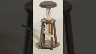 Smart Wooden Stool with Height Adjustment – Satisfying Mechanical ASMR #shorts #relaxing