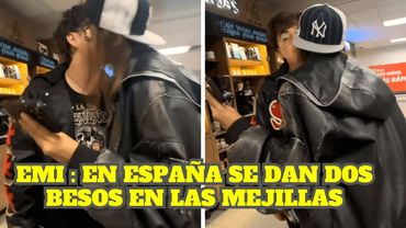 EMIKUKIS LE ENSEÑA A GLOGLO CÓMO SE DAN BESOS EN LA MEJILLA NE ESPAÑA