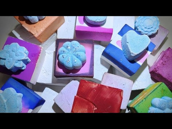 mass crush Gym chalk ASMR丨粉笔声控丨各种晕染质感