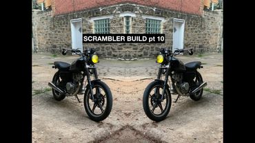 SCRAMBLER BUILD pt. 10 || Yellow Headlight and Plastidip