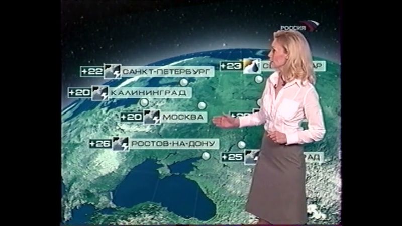 Прогноз погоды и переход на ночное вещание (Россия, 29.06.2008)