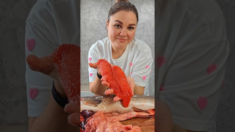 Икра пятиминутка ♥️🔱 #икра #краснаяикра #пятиминутка #горбуша #форель #семга