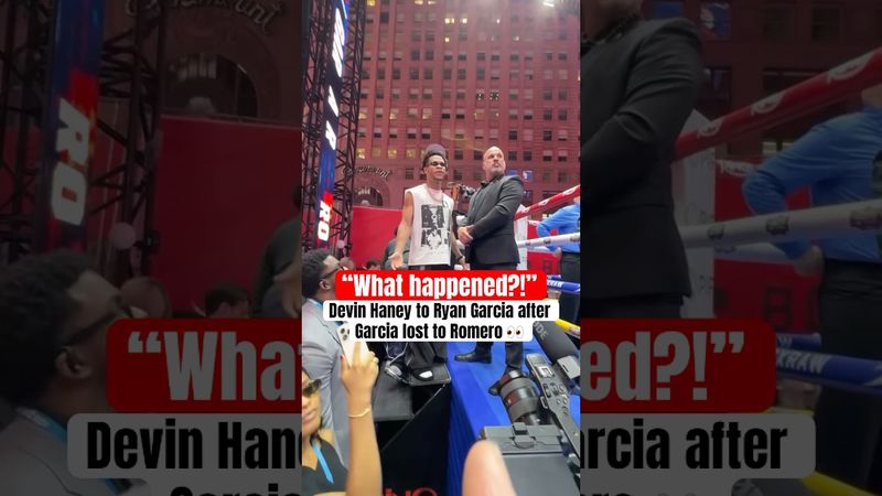 Haney chirping Garcia 😳 (via @DAZNBoxing)