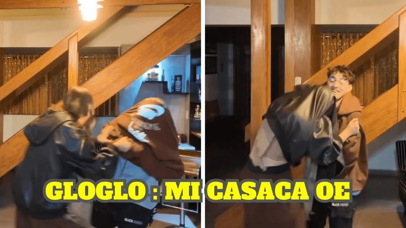 GLOGLO Y EMI PELEANDOSE EN EL AIRBNB