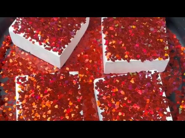 Powdery Fresh Chalk with Breaking Hearts Glitter