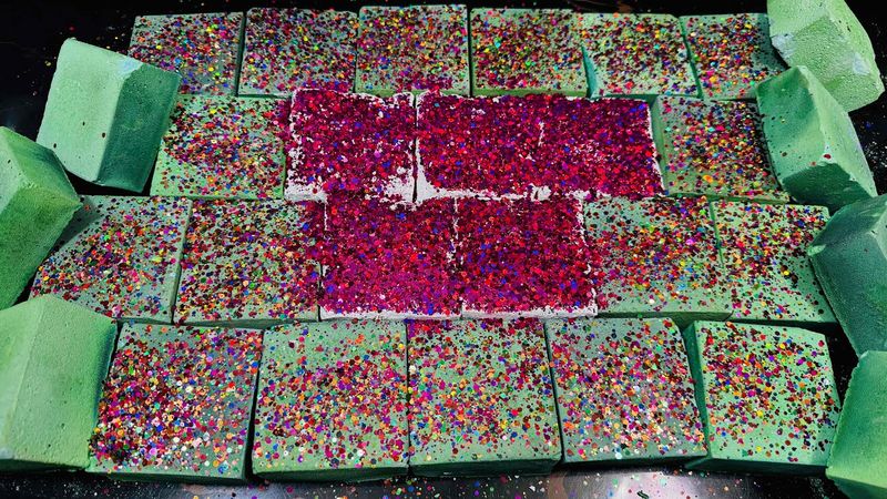 Green Dyed Chalk ASMR Crush | Oddly Satisfying ASMR