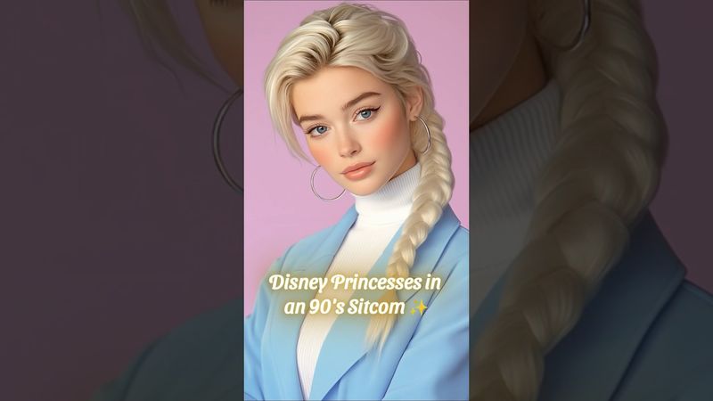 What if Disney Princesses were in a 90’s Sitcom? ✨#disneyprincess #ai