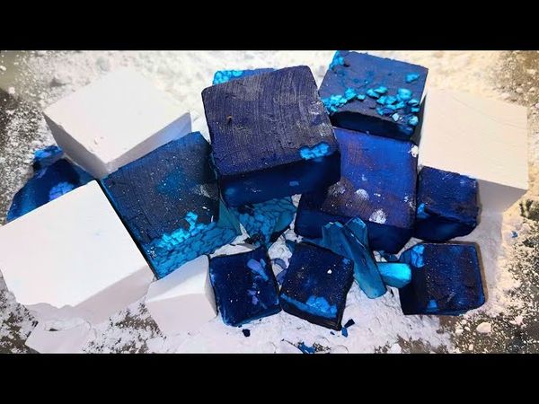 Fresh Chalk Block x Fresh Blue Dyed 🤍💙 #asmr #gymchalk #satisfying (I missed you so much)