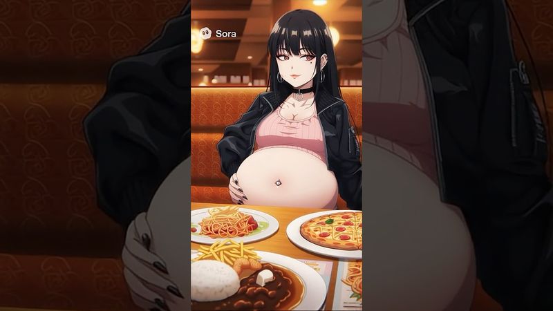 【膨腹アニメ】満腹！地雷系美少女