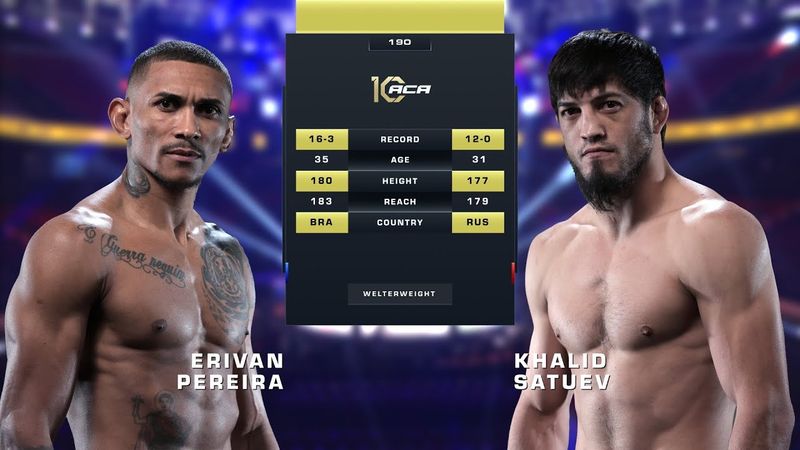 Эриван Перейра vs. Халид Сатуев | Erivan Pereira vs. Khalid Satuev | ACA 190