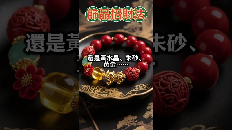 【飾品招財法】一件飾品，守住你的財運！#招財飾品 #財運守護 #正偏財運 #五路財神 #黃水晶 #貔貅招財 #正能量 #財富秘法