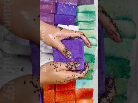 Full block crush #crushingtime #oddlysatisfying #relax #rainbowsoap #satisfying #crunchycrumbles