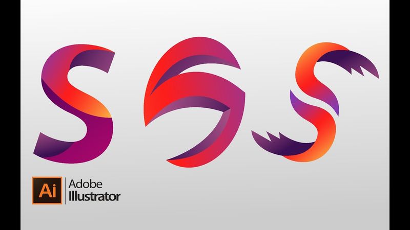 logos design tutorial - Font Pen tool -  3d custom letter logo design - illustrator tutorial