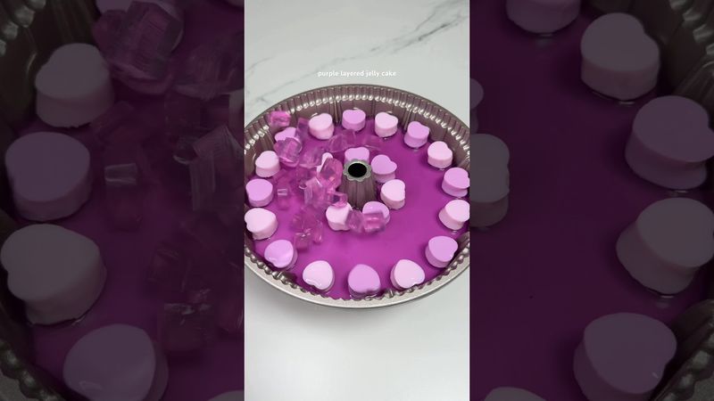 making a purple layered jelly cake | satisfying to watch ✨🍇💜🤍