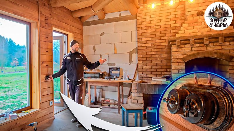 Лесной хутор. Какой цвет выбрали для сруба бани. Новые детали барбекю комплекса. Завершаю недоделки.