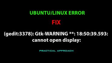 LINUX: Gtk-WARNING **: 18:50:39.593: cannot open display