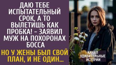 Даю тебе испытательный срок, а то вылетишь как пробка! - заявил муж на похоронах босса…