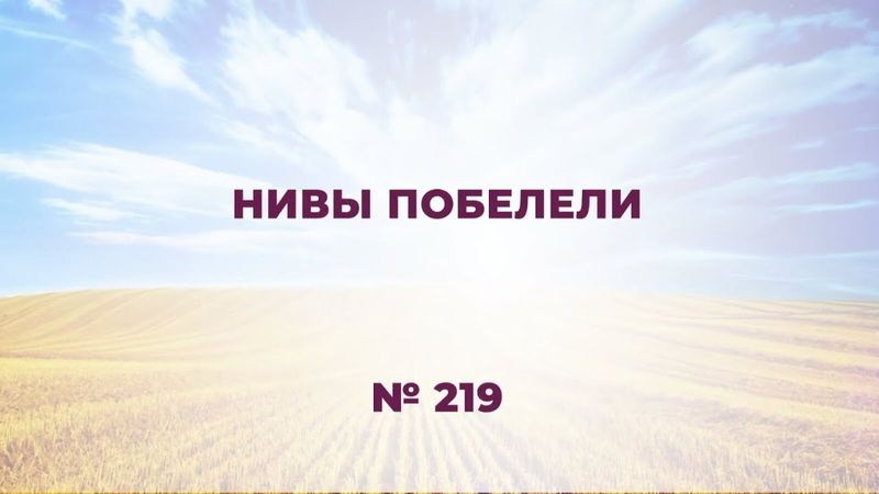 Нивы побелели (минус) | Караоке "Источник хвалы" № 219