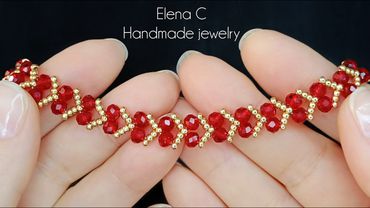 Simple and Beautiful Beaded Bracelet Tutorial Простой Браслет из бисера и бусин своими руками