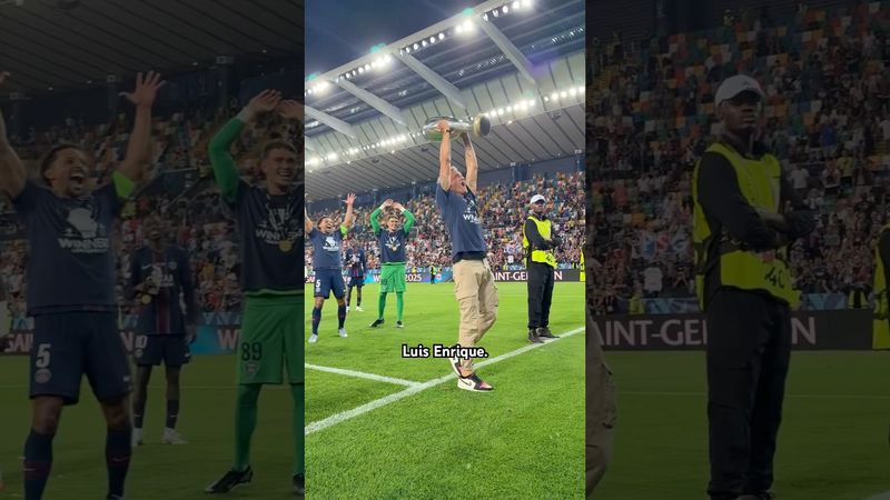 Enrique bringing European trophies to Paris! 👏