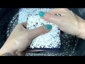 Violet Chalk with White Glitter