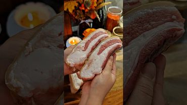 Свиная грудинка 🥓  #грудинка #пузанина #свинина #сало