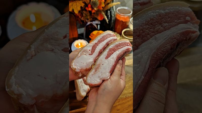 Свиная грудинка 🥓  #грудинка #пузанина #свинина #сало