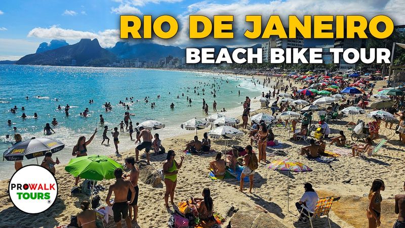 Rio de Janeiro Bike Tour: Stunning Beaches in 4K | Ride Along Copacabana & Ipanema