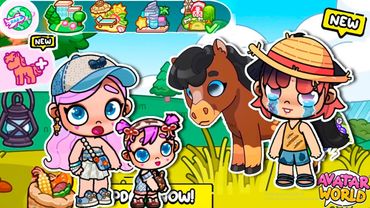 НОВЕНЬКАЯ НА ФЕРМЕ 😰 УПАЛА С ЛОШАДИ 🌽🌻 AVATAR WORLD ИСТОРИЯ 💕 РУТИНА СЕМЬИ ОБНОВЛЕНИЕ СЕКРЕТ СЕРИАЛ