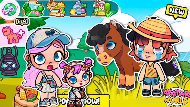 НОВЕНЬКАЯ НА ФЕРМЕ 😰 УПАЛА С ЛОШАДИ 🌽🌻 AVATAR WORLD ИСТОРИЯ 💕 РУТИНА СЕМЬИ ОБНОВЛЕНИЕ СЕКРЕТ СЕРИАЛ