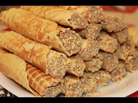 Вафельные трубочки с вареной сгущенкой.Простой рецепт.