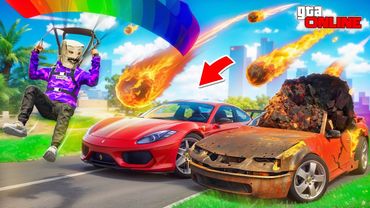 УГНАЛ СУМАСШЕДШИЕ ТАЧКИ ПОД МЕТЕОРИТНЫМ ДОЖДЕМ! БИТВА ПАРАШЮТИСТОВ В ГТА 5 ОНЛАЙН