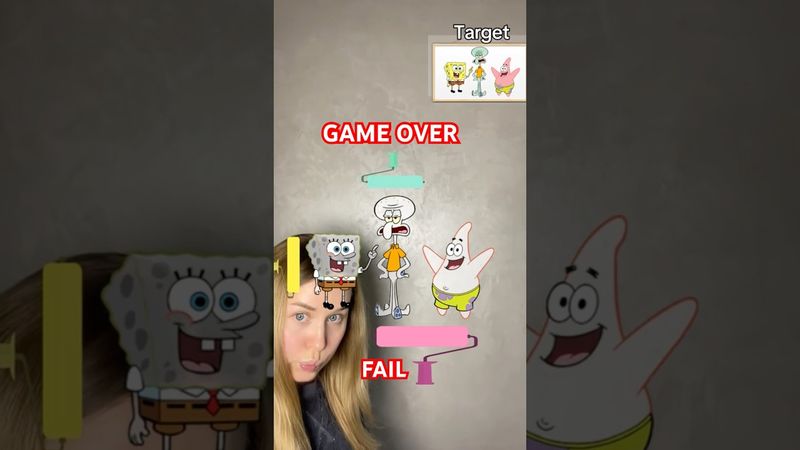 Coloring SpongeBob’s😳How to complete this CHALLENGE?😭#shorts
