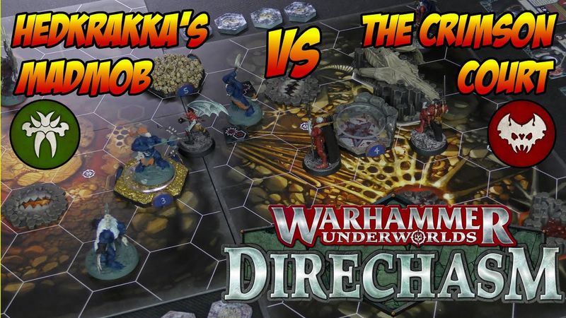 Underworlds Direchasm Battle Report - Hedkrakka's Madmob vs The Crimson Court 4K!