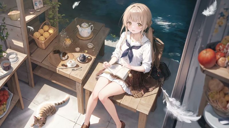 Mahiru Shiina Reading 4K My Wallpaper