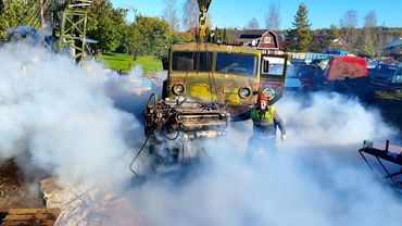 Дизель 525 сил с хранения / Первый запуск танкового V12