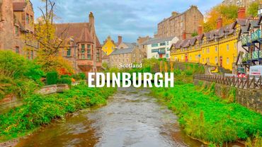 Dean Village To Edinburgh Castle Walking Tour [Ultra HD + HDR]