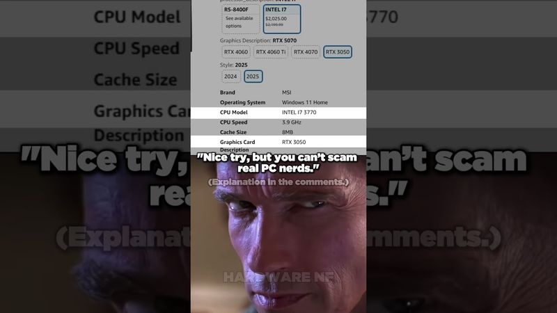 Nice try, but you can’t scam real PC #shorts #pcgaming #pc #graphicscard #gpu #gaming #comparison