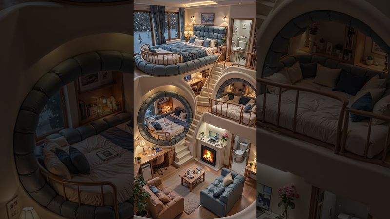 这样的多层loft公寓，如果让你选择，你想住哪一层。 # loft公寓 # 温馨的小窝 # 理想生活# 梦中情房 # 空间美学 # 下雪天 # 住进风景里 # 家的样子 # 治愈小屋 # loft复式