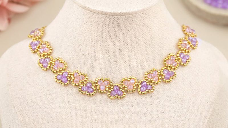 Crystal Bubble Necklace Tutorial | Beaded Necklace with Seed Beads (Beginner Friendly #DIY Jewelry)