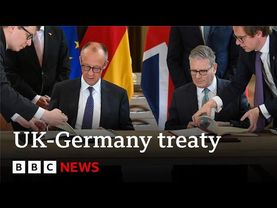 UK and Germany sign trade and security treaty | BBC News
