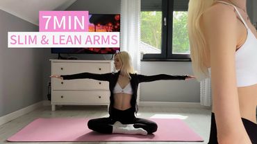 7MIN SLIM MODEL ARMS PILATES WORKOUT// SLIM & LEAN ARMS// NO EQUIPMENT
