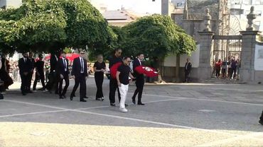 Liverpool FC team arrives at Diogo Jota's funeral in Portugual | AFP