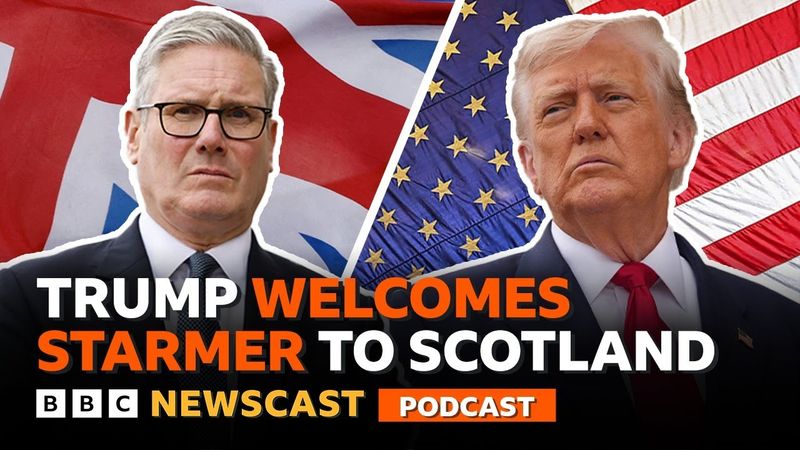 President Trump & UK PM Keir Starmer talk Gaza and Ukraine in Scotland meeting | BBC Newscast