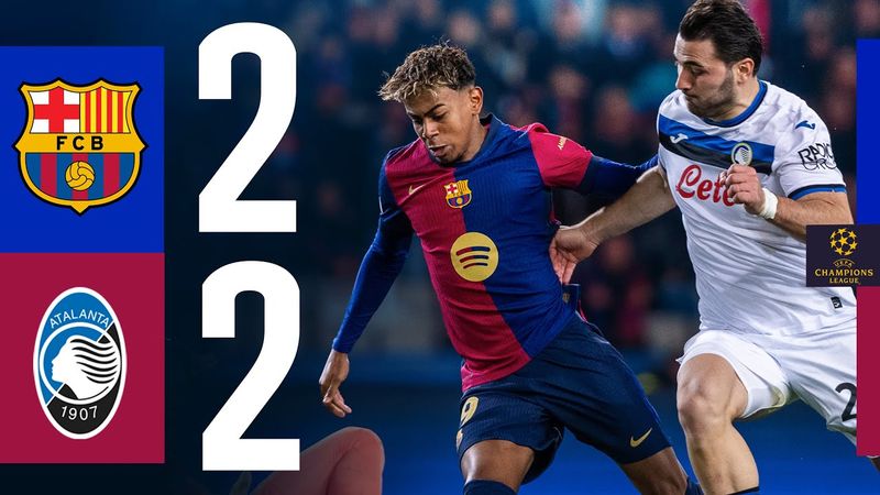 HIGHLIGHTS | FC BARCELONA 2 vs 2 ATALANTA | UEFA CHAMPIONS LEAGUE 24/25 ⚽ (WITH COMMENTARY)