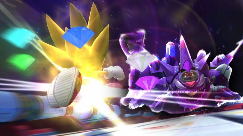 Super Sonic Vs. Nega-Wisp Armor
