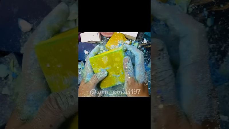Lime Dyed Block #oddlysatisfying #crunchycrumbles #relax #soap #slime #satisfying #viralvideo