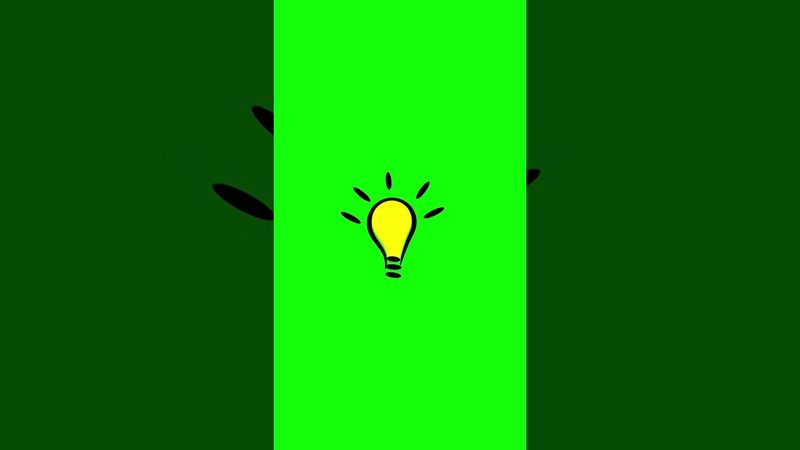 Idea Bulb Green Screen
