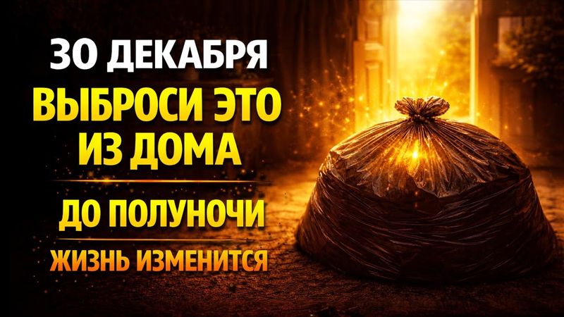 30 ДЕКАБРЯ: Выброси ЭТО из дома до полуночи — жизнь изменится навсегда