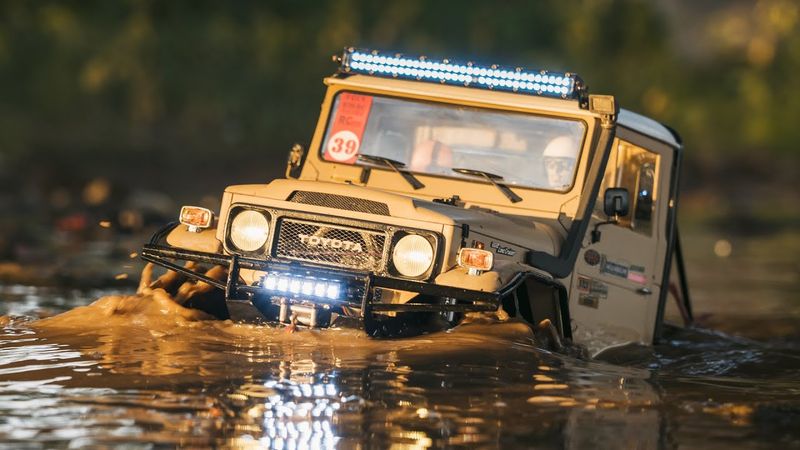 Rc Toyota Land Cruiser FJ45 RC4WD | Off-road Diving 4x4 Rc Crawler | Rc Mudding | E3S-RC